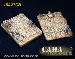 15A27CB - 2 different large vehicle scenic bases (desert)