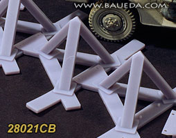 28021CB - 28mm Pyramids (6 modular interlocking steel anti-tank obstacle)